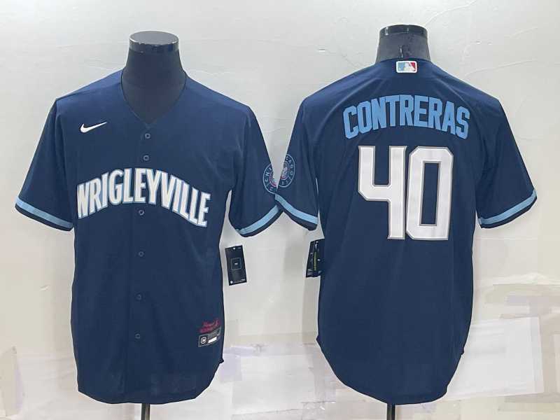 Chicago Cubs #40 Willson Contreras Navy City Connect Cool Base Stitched Jersey,We sell and wholesale Chicago Cubs #40 Willson Contreras Navy City Connect Cool Base Stitched Jersey on line form chian!